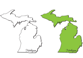286x200 Great Lakes Michigan Free Vector Art
