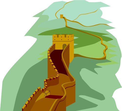 500x454 Travel Clipart Great Wall China