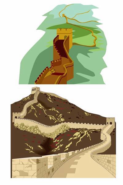 400x599 Vector China Great Wall Nature Vector Free Vector Download