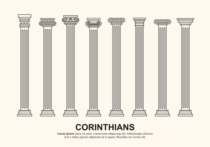 700x490 Corinthian Columns Vector