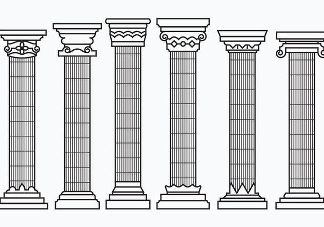 632x443 Set Of Corinthian Columns Free Vector Download 442525 Cannypic