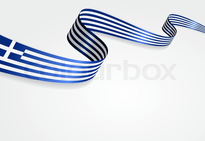 800x553 Greek Flag Wavy Abstract Background. Vector Illustration. Stock