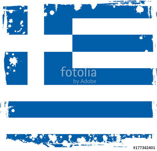500x481 Abstract Greece Flag, Greek Vector Flag Banner (Vector Art) Stock