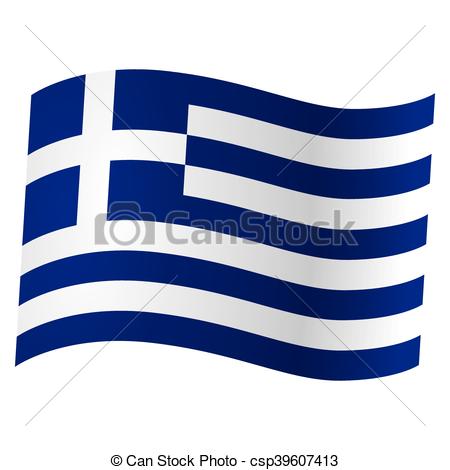 450x470 Isolated Flag. Isolated Greek Flag, Vector Illustration.