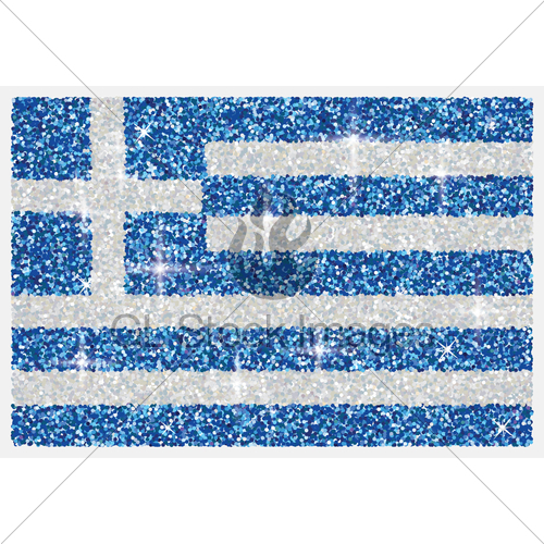 500x500 Shiny Iridescent Glitter Greek Flag In Vector Format Gl Stock Images