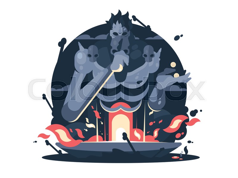800x599 Character Of God Death. Ancient Greek Mythology. Vector Flat