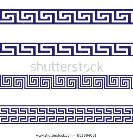 450x470 Greek Key Border Key Seamless Border Patterns Black Vector