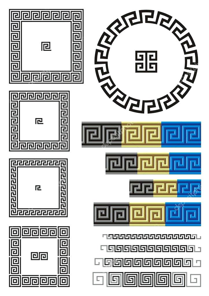 723x1023 Greek Key Pattern Borders And Dividers Created Using Ancient Key