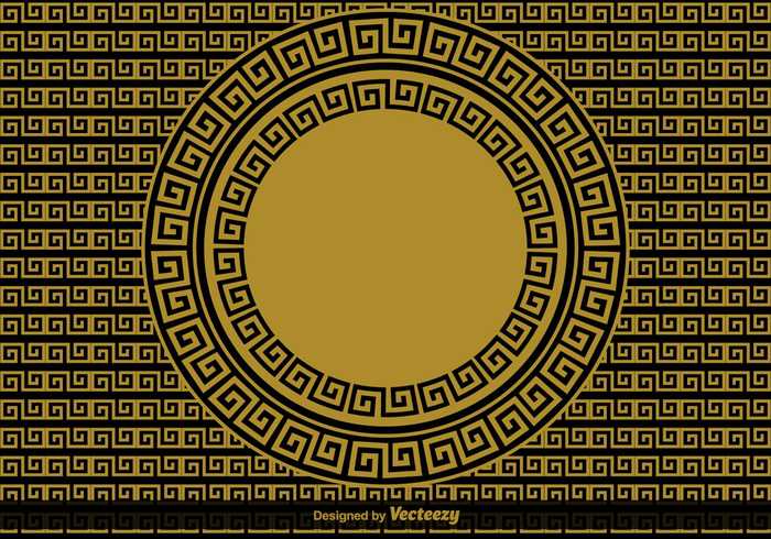 700x490 Greek Key Vector Background