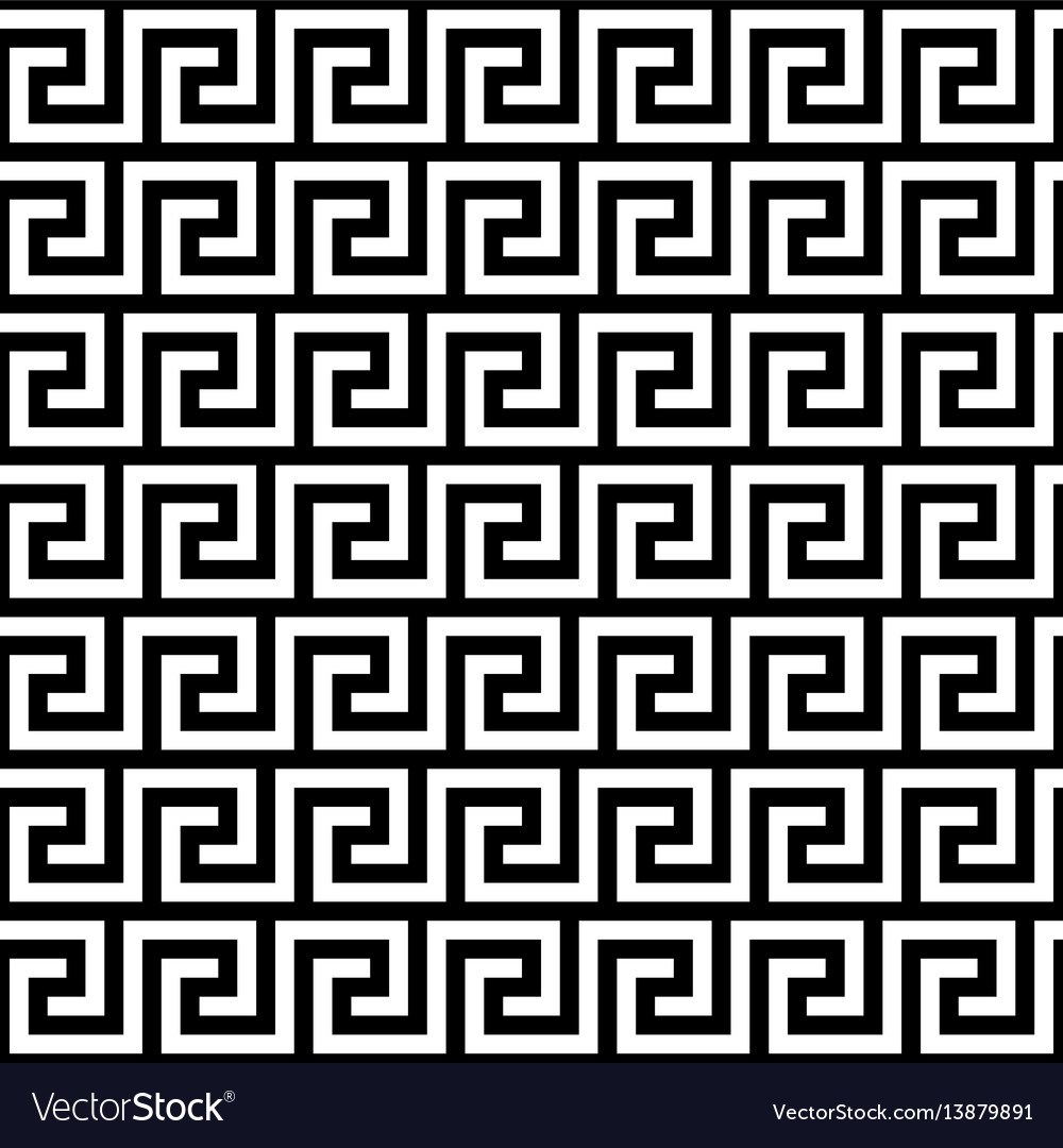 1000x1080 Sturdy Ancient Greek Key Pattern Seamless Borders Vector 13879891