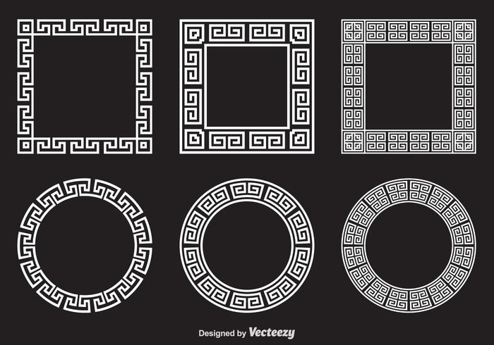 700x490 Free Greek Key Vector Frames