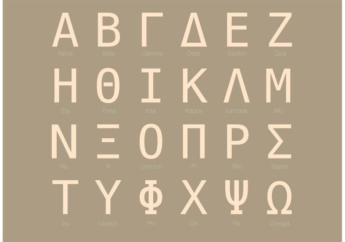 700x490 Greek Letters Free Vector Art