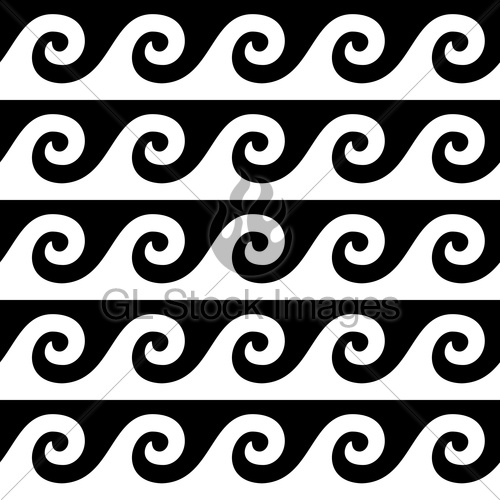 500x500 Greek Pattern Vector Seamless Design, Ancient Vase Waves Gl