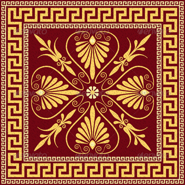 590x590 Vector Traditional Vintage Gold Greek Ornament By Kavalenkava