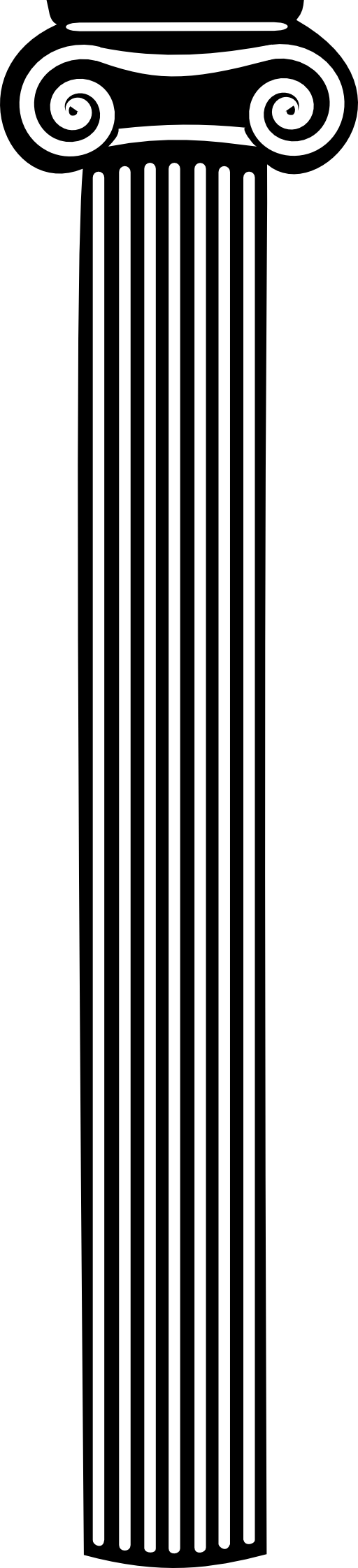 512x2245 Greece Clipart Greek Pillar