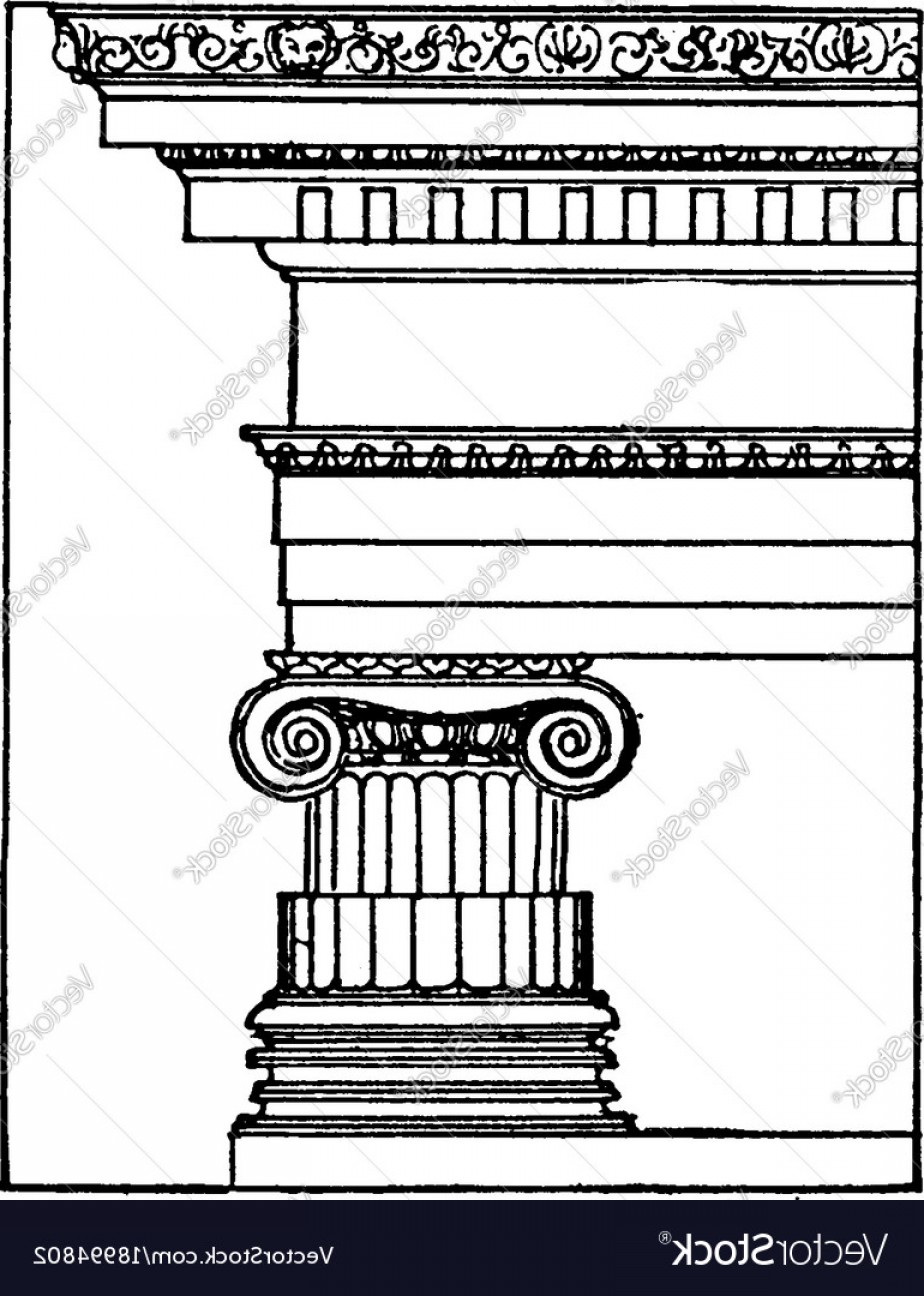 924x1296 Greek Ionic Order Pillar Vintage Engraving Vector Lazttweet
