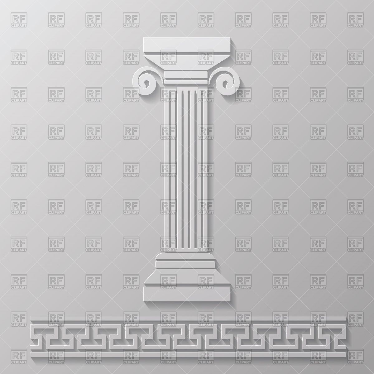 1200x1200 Ancient Greek Column Vector Image Vector Artwork Of Objects