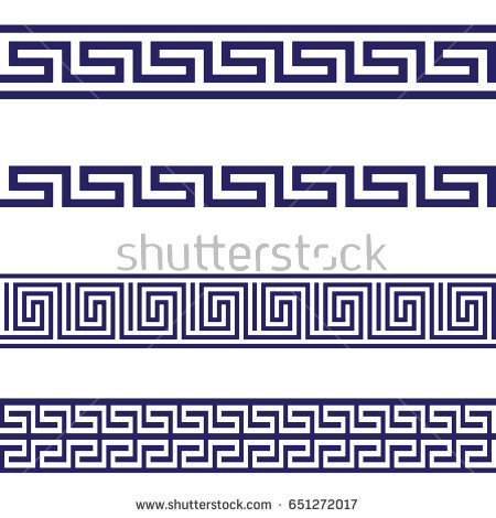 450x470 Greek Key Seamless Border Patterns Blue Stock Vector 2018 Within