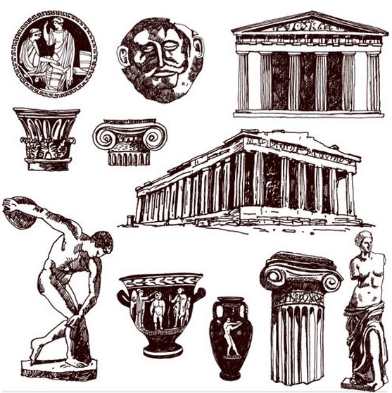 557x558 Greek Culture Vector Graphic Ai Format Free Vector Download