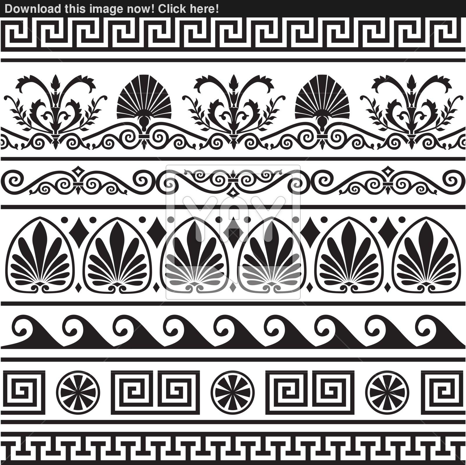 1600x1597 Set Of Vector Antique Greek Borders Vector