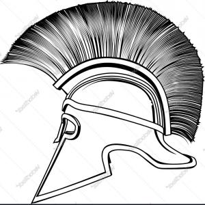 300x300 Black And White Ancient Greek Warrior Helmet Vector Sohadacouri