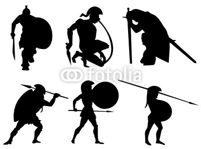 400x298 Greek Sillouettes Greek Warrior Silhouette Theme Ideas