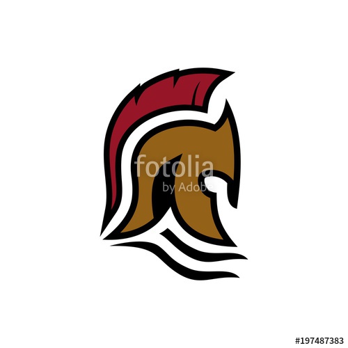 500x500 Spartan Helmet Silhouette, Greek Warrior Stock Image And Royalty