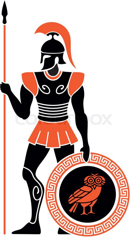 439x800 Ancient Greek Warriors Stock Vector Colourbox
