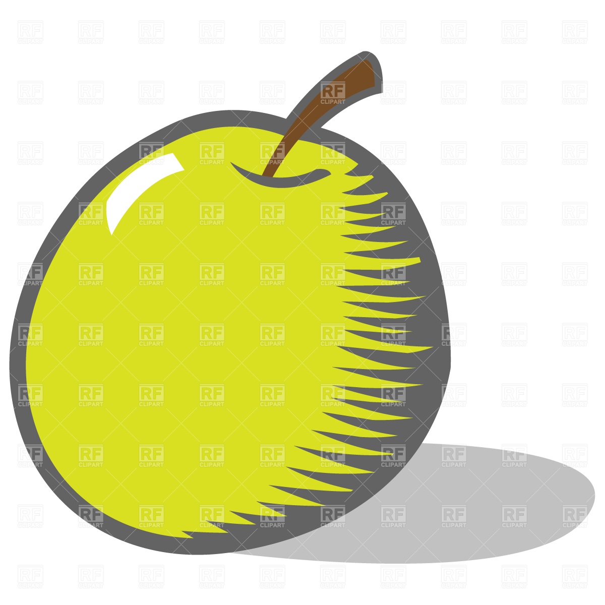 1200x1200 Cartoon Green Apple Vector Image Vector Artwork Of Food And