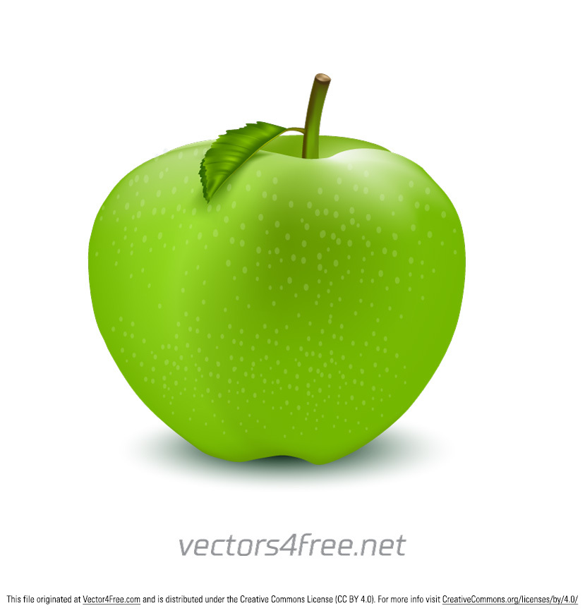 829x869 Free Green Apple Vector