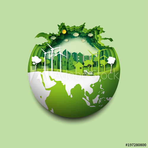 500x500 Green Earth Of Eco Friendly City And Urban Forest Landscape