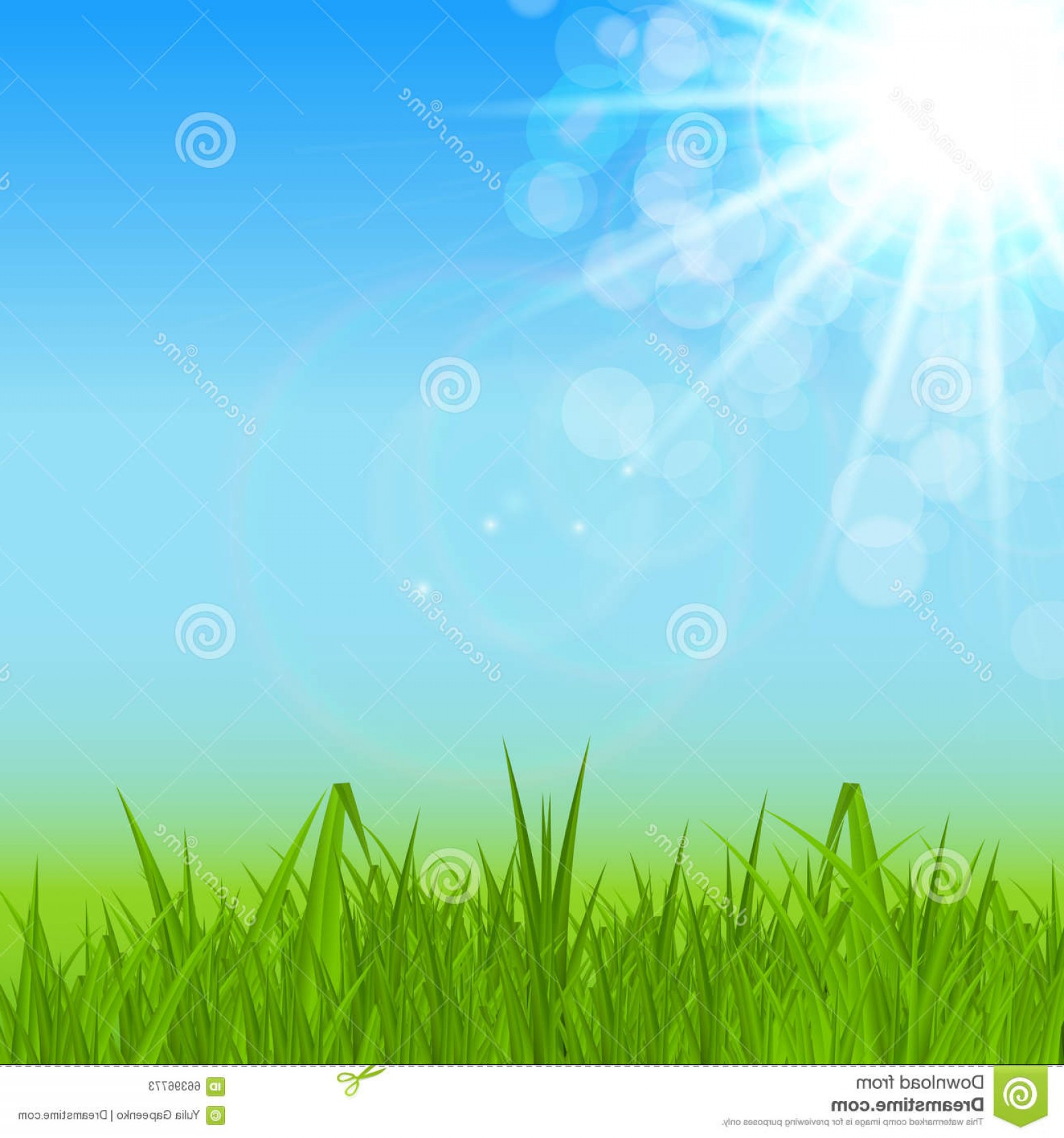 1560x1668 Stock Illustration Natural Sunny Spring Summer Background Blue Sky