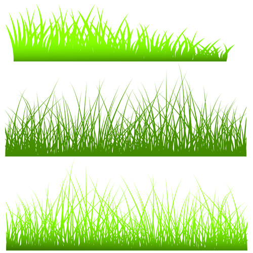 500x500 Vector Green Grass Elements Set 07 Free Download