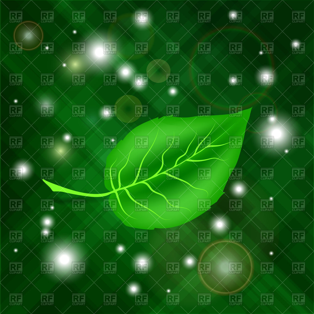 1200x1200 Green Leaf On Blurred Dark Green Background Vector Image Vector