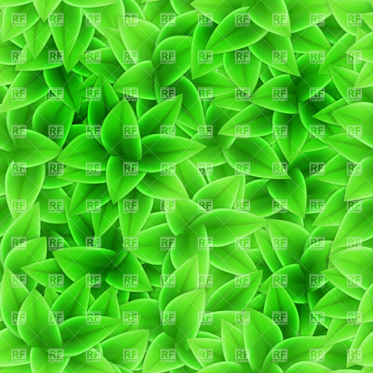 1200x1200 Green Leaves Background Vector Image Vector Artwork Of