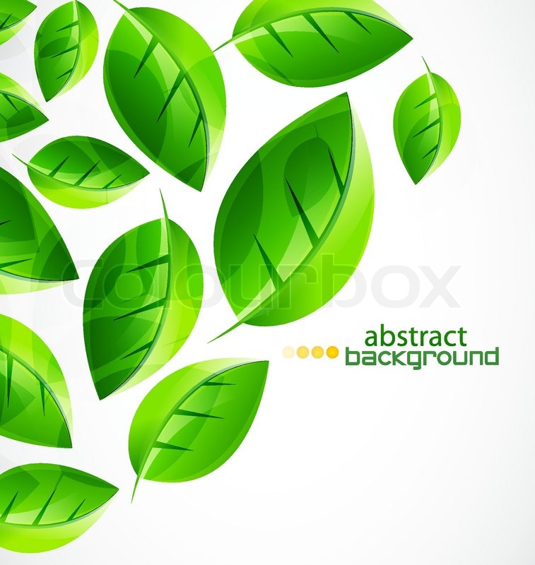 757x800 Vector Abstract Nature Background Made Of Green Leaves Stock