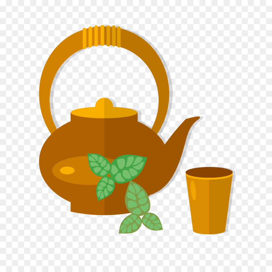 900x900 Download Teapot Teacup Green Tea Vector Green Leaf Tea Cup