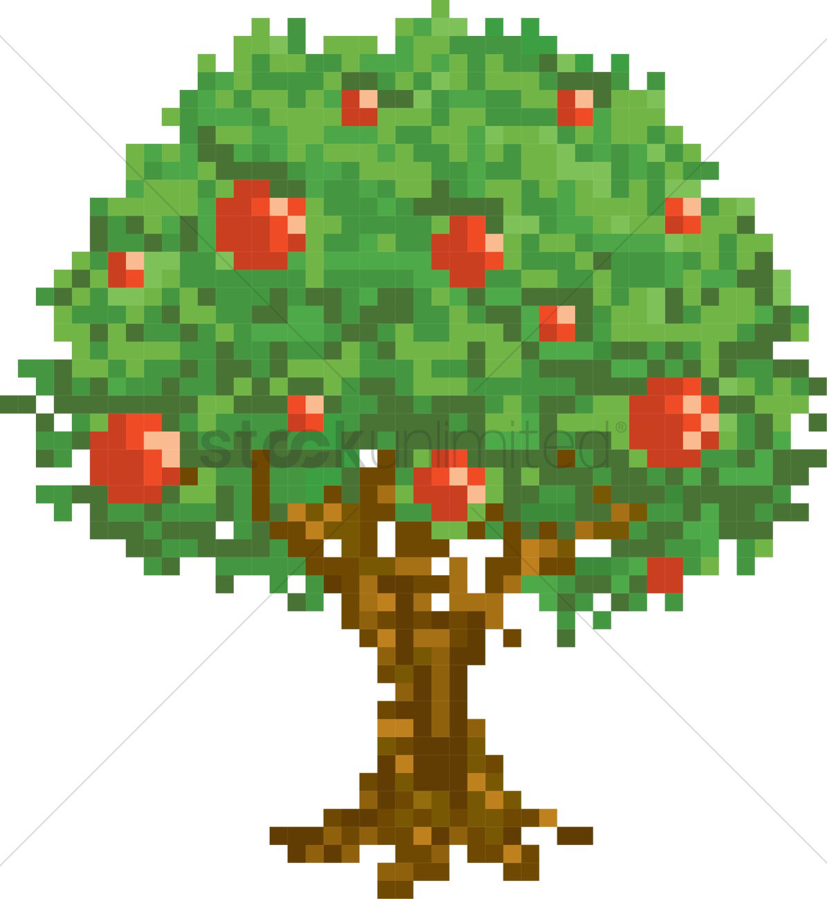 1196x1300 Pixel Green Tree Vector Image