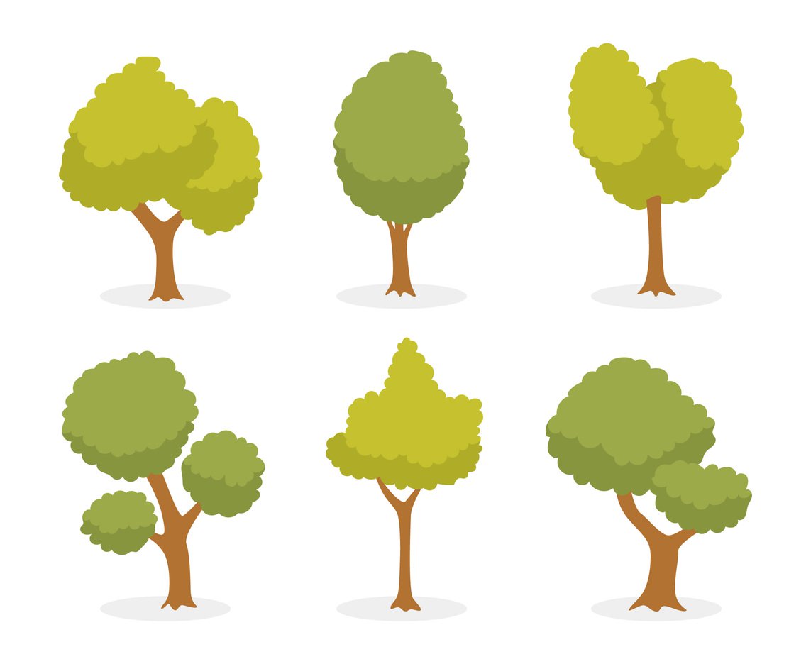1136x936 Cartoon Green Tree Vector Vector Art Amp Graphics