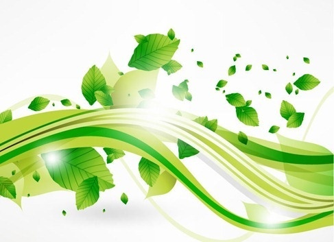 487x353 Eco Leaves Green Wave Vector Free Vector Download (12,073 Free