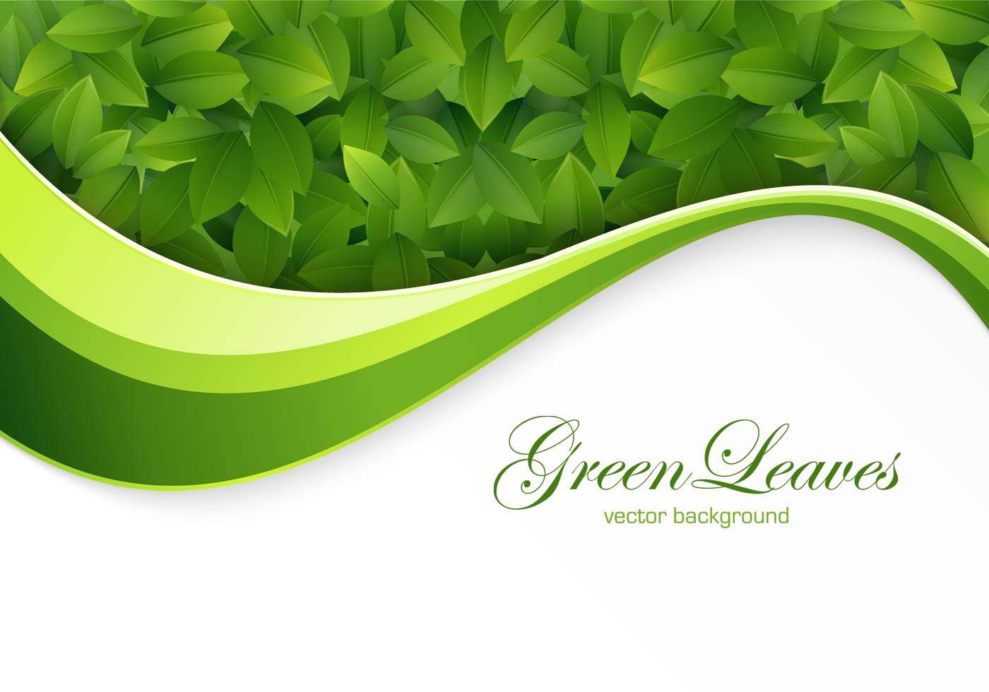 1400x980 Green Leaves Background Vector