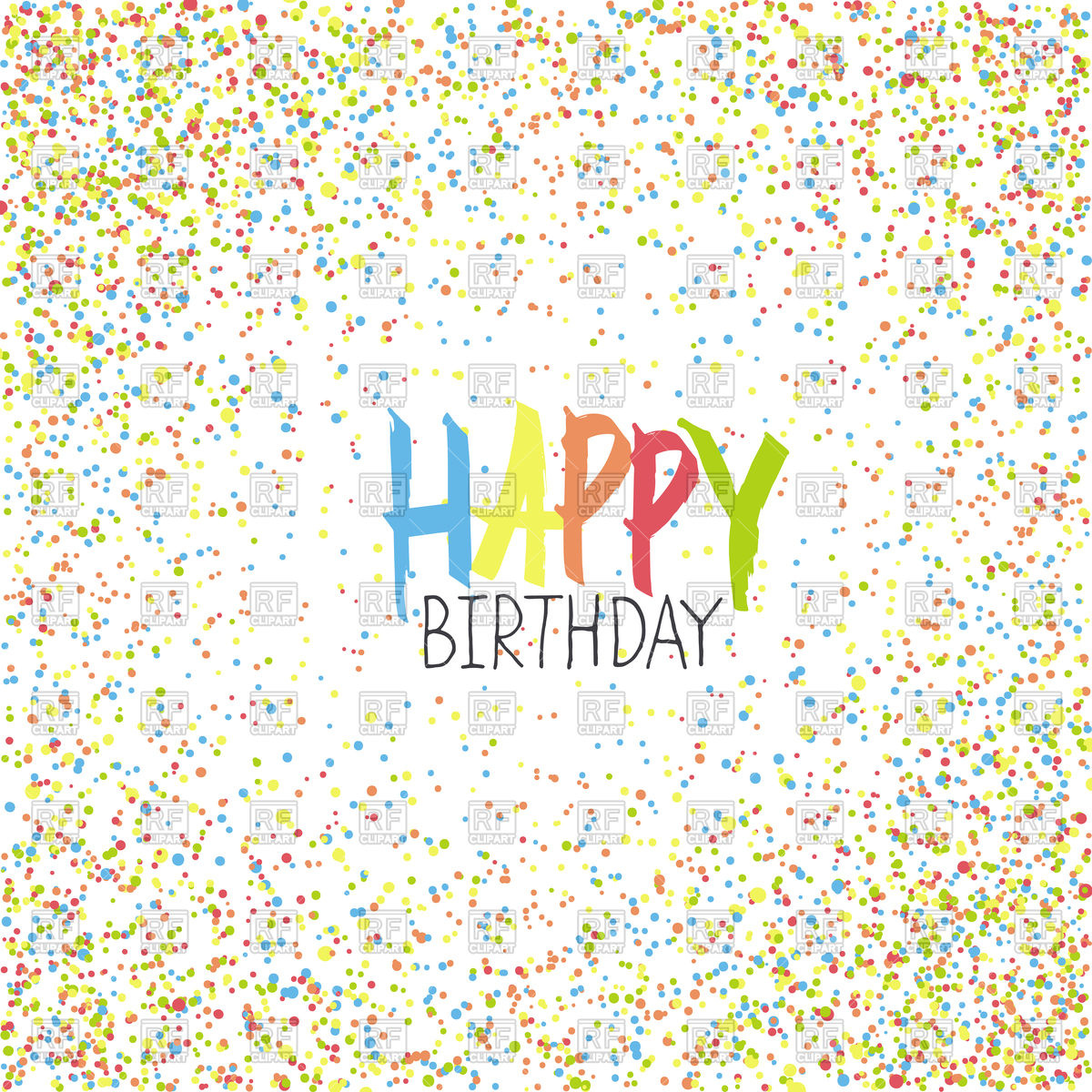 1200x1200 Happy Birthday Greeting Card Vector Image Vector Artwork Of