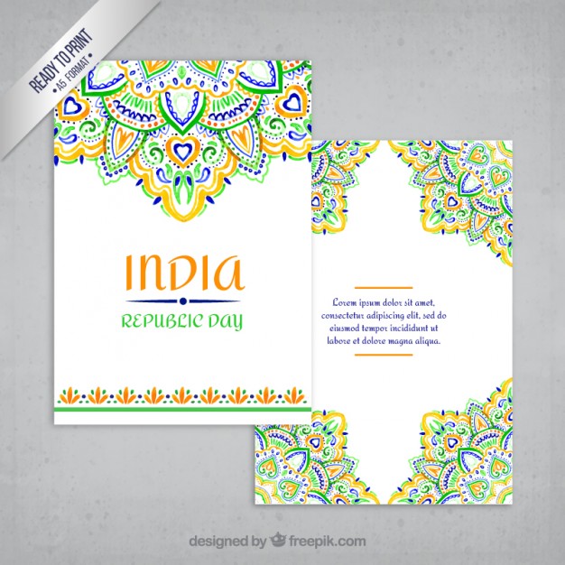 626x626 Ornamental India Greeting Card Vector Free Download