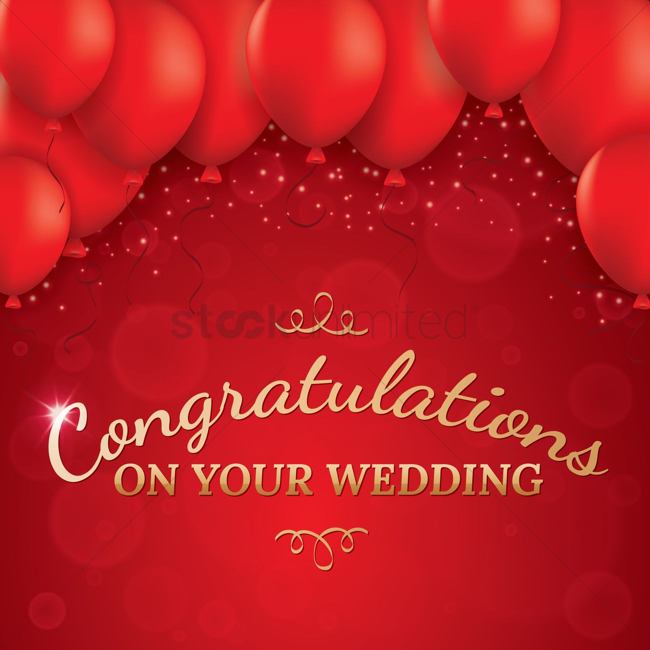 1300x1300 Wedding Greeting Card Vector Image