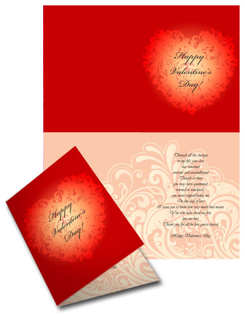 500x647 Celebrate Love With Our Free Valentine Vector Greeting Cards