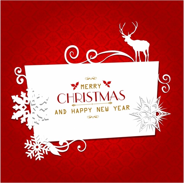600x598 Christmas Greeting Card Free Vector In Adobe Illustrator Ai ( .ai