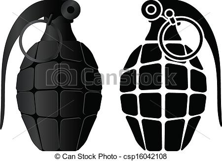 450x327 Grenade And Grenade. Stencil.