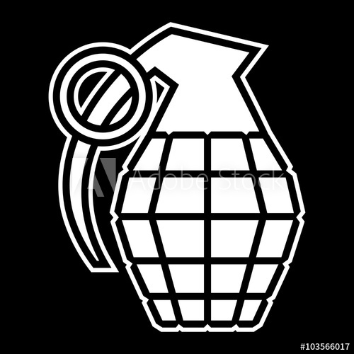 500x500 Hand Grenade Vector Illustration