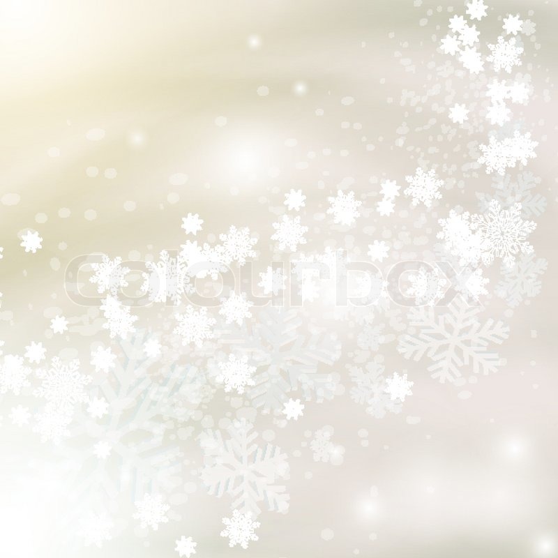 800x800 Christmas Snowflakes On Abstract Light Grey Background Vector