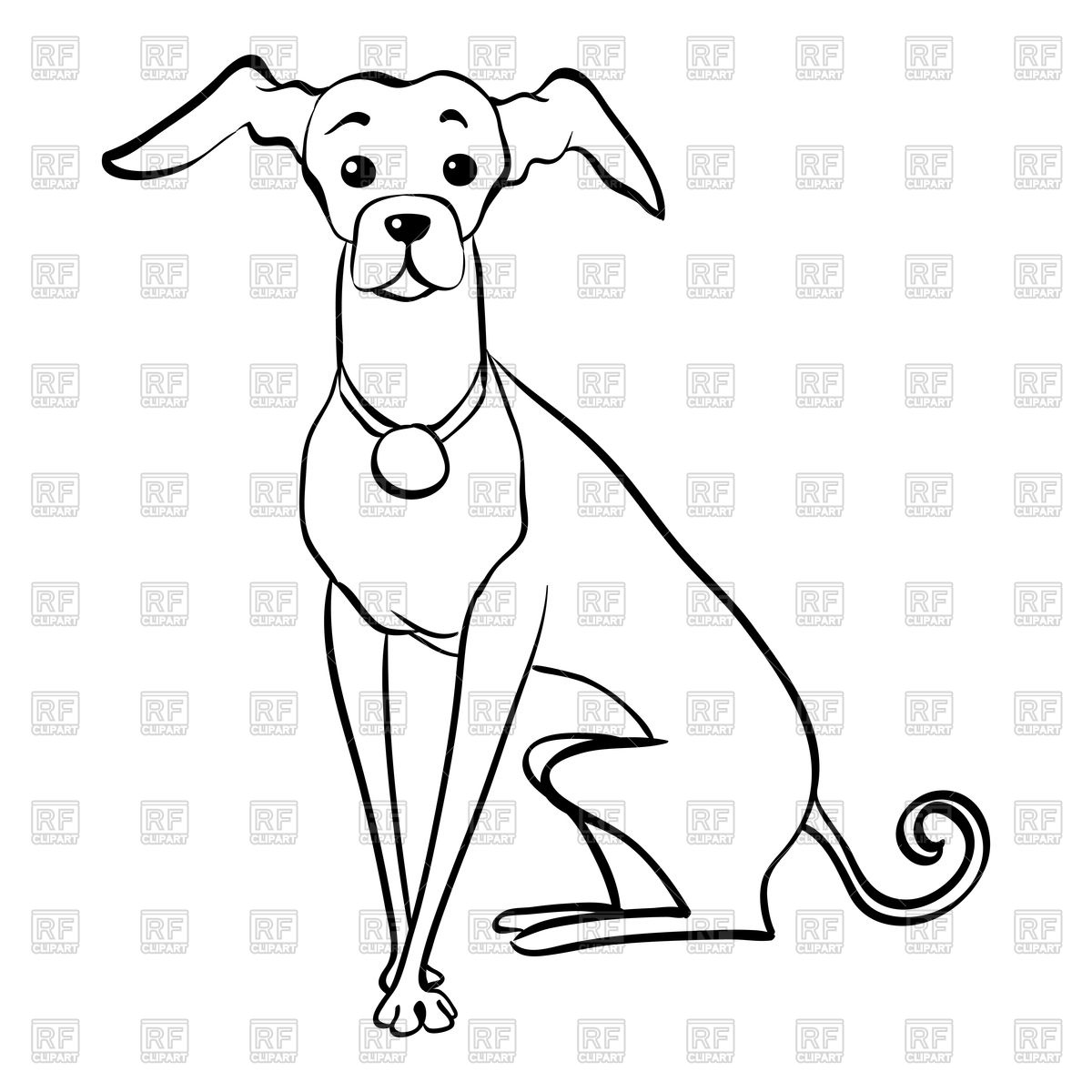 1200x1200 Funny Dog Italian Greyhound Breed Vector Image Vector Artwork Of